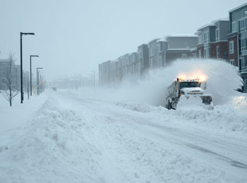 Snow Plough On Street
